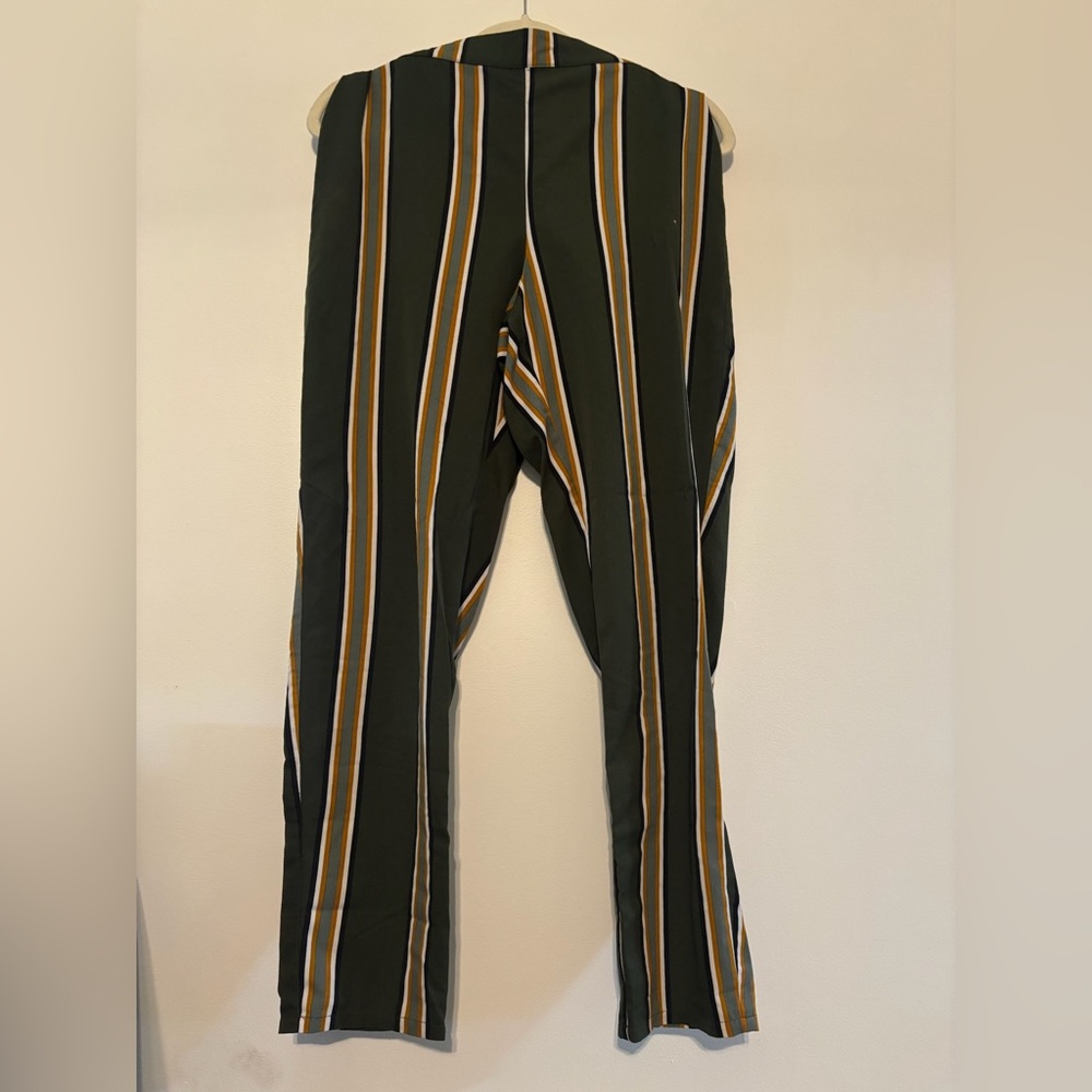 VILA Olive and Mustard Striped Garment